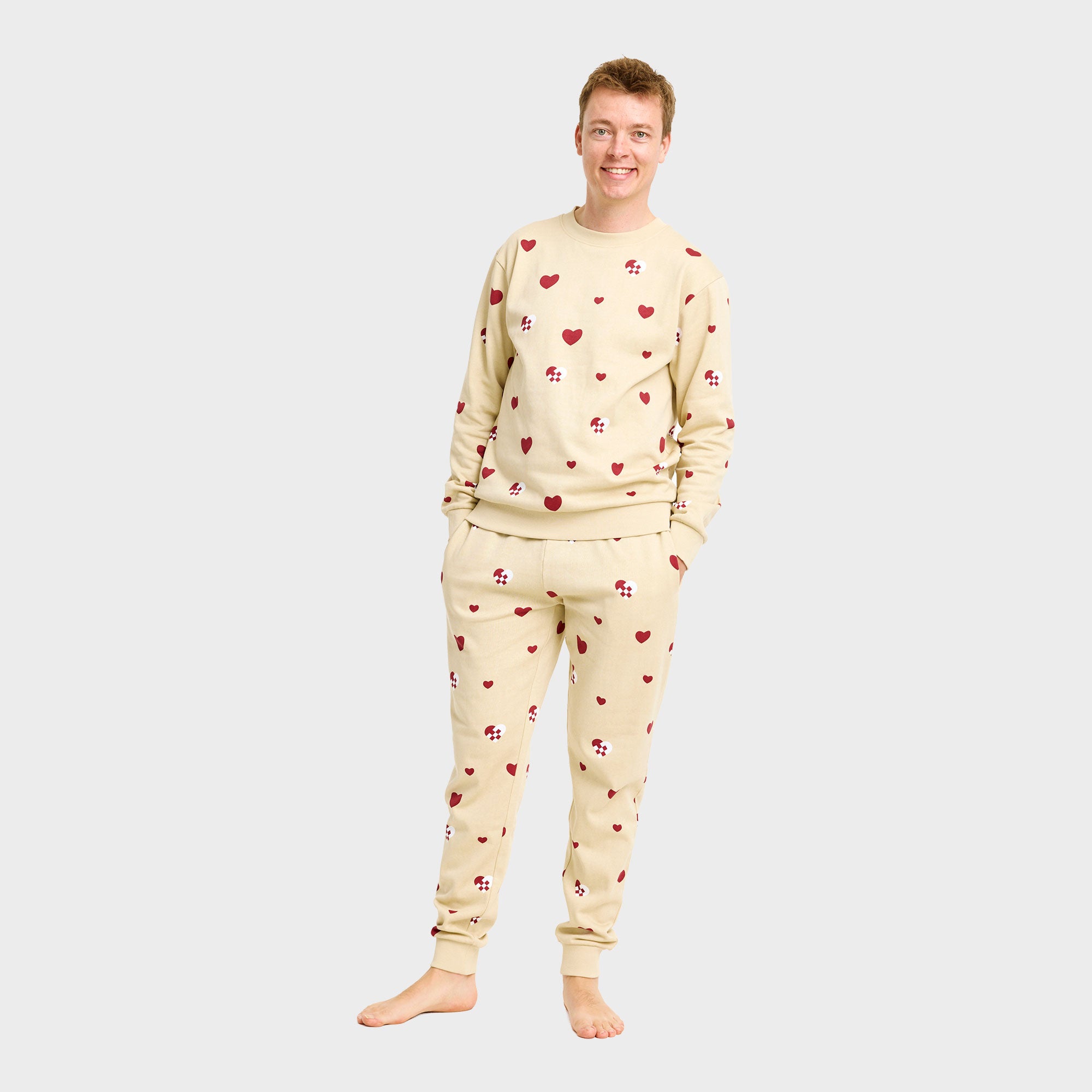 Julehjerte sweatset - Herre